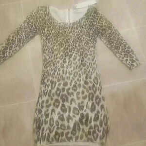 LOVELYGIRL SOFT LEOPARD PRINT ZIP DRESS / TUNIC